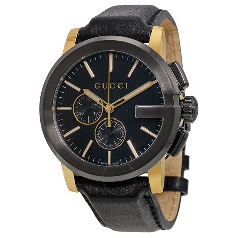 mens black and gold gucci watch|gucci men's watches clearance sale.